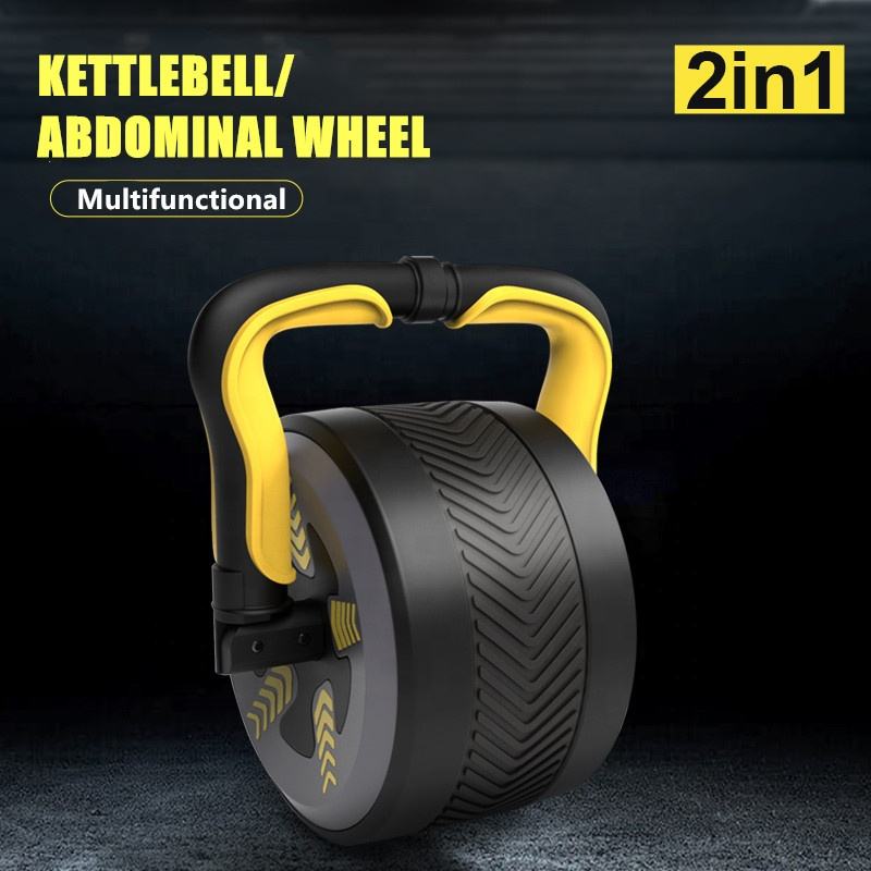 WA11 Kettlebell & AB roller 2in1 Function witwheel