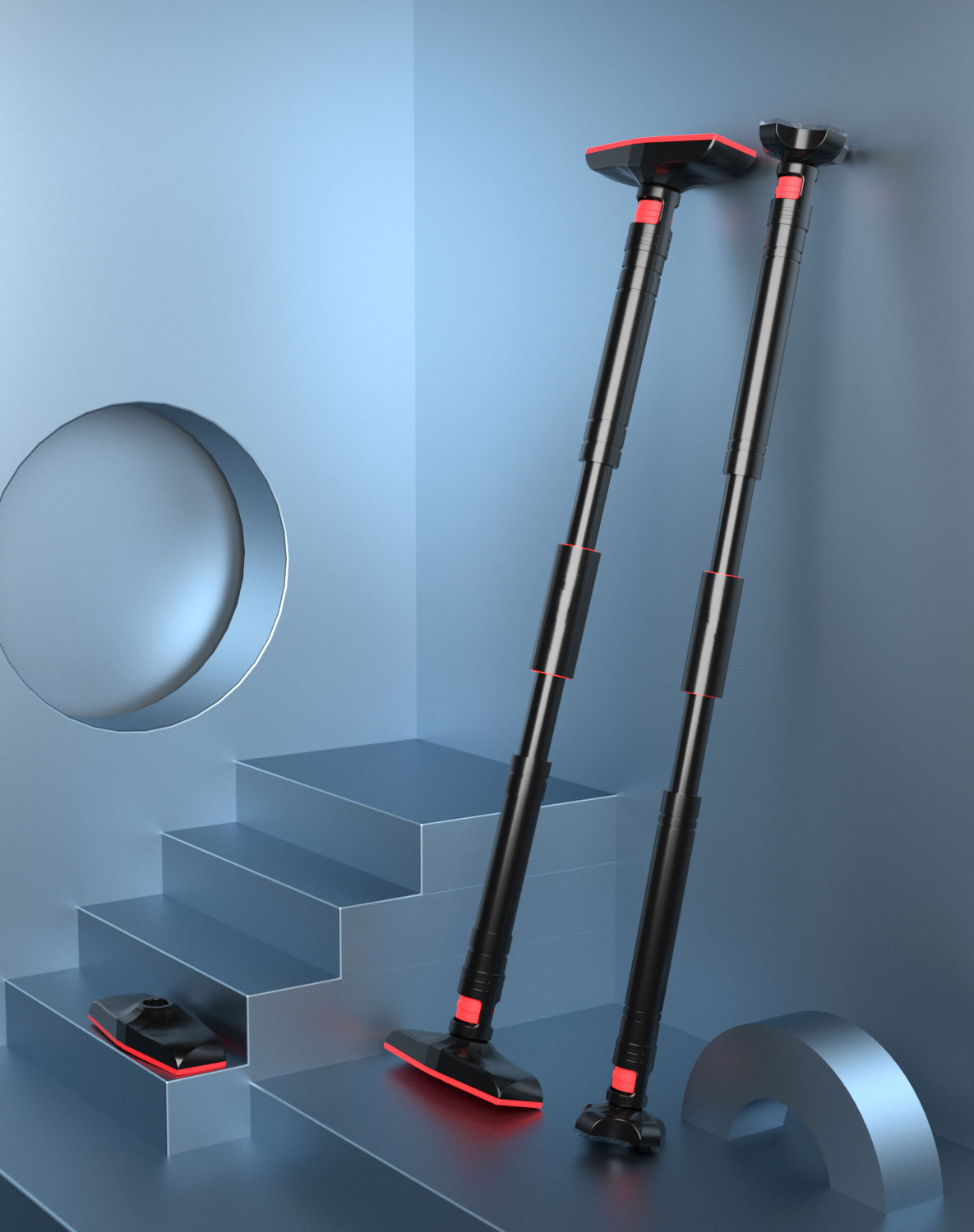 WB11 Wall Mounted PullUp Rod witwheel